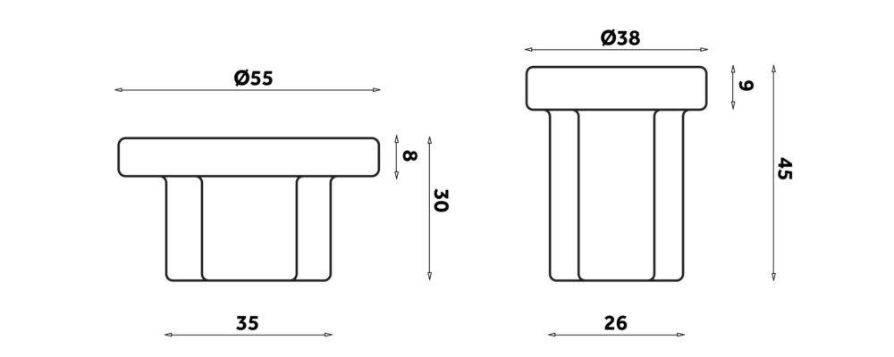 soda side table dimensions