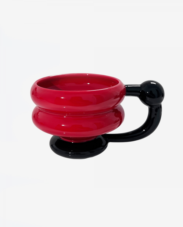 Black Red Contrast 8 Coffee Cup 1