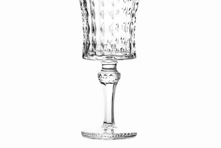 Diamond Cut Wine Glass 1