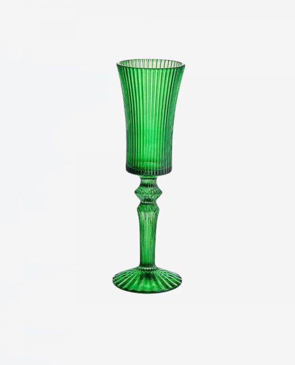 Green champagne flute 3