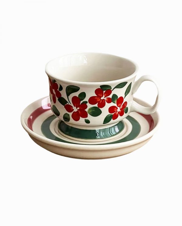 Vintage Floral Cup Saucer 3