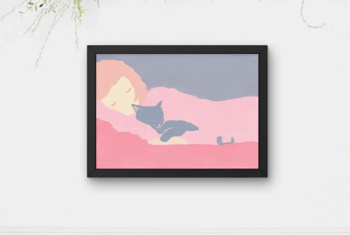 Black and Gray Minimalist Photo Frame Mockup Instagram Post