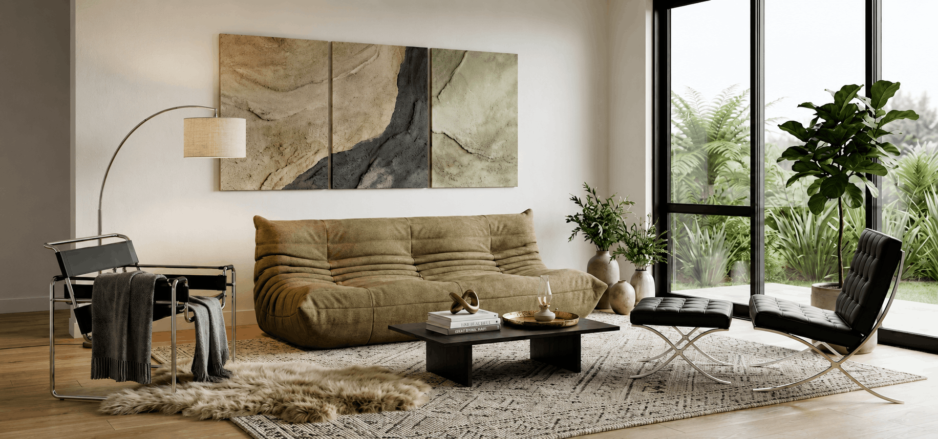 Living room furniture in a New Zealand home